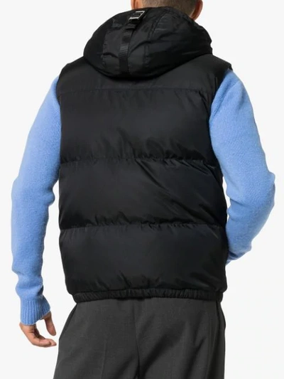 Shop Prada Shell Puffer Vest - Black