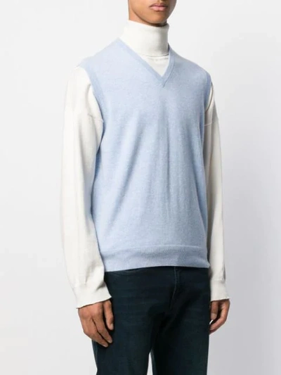 Shop N•peal The Westminster Cashmere Vest In Blue