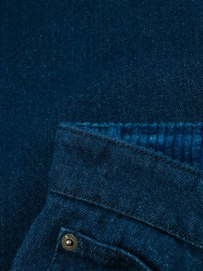 Shop David Catalan Panelled Wide Leg Jeans In Blue