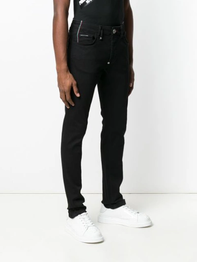 Shop Philipp Plein Regular Slim Jeans In Black