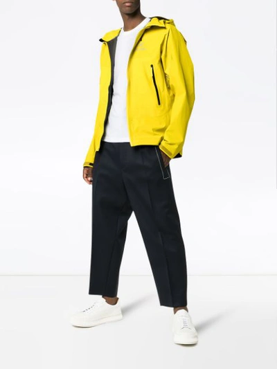 Shop Arc'teryx Yellow Beta Sl Hybrid Hooded Jacket