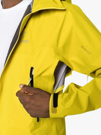 Shop Arc'teryx Yellow Beta Sl Hybrid Hooded Jacket