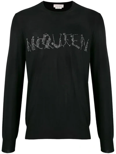 Shop Alexander Mcqueen Dancing Skeleton Sweater In Black