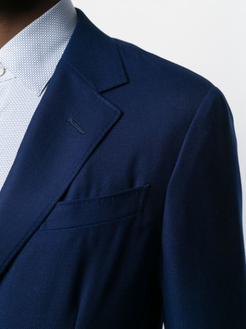 Z Zegna Fitted Blazer Jacket In Blue | ModeSens