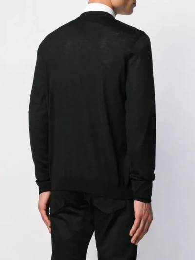 Shop Falke V-neck Jumper In Black