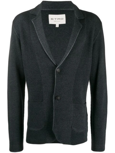 Shop Etro Buttoned Jacket In Grey