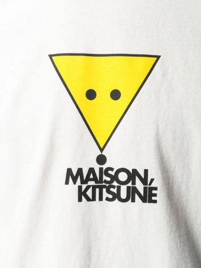 Shop Maison Kitsuné Triangle Fox T-shirt In Wh White