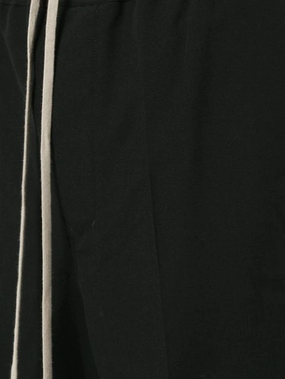 Shop Rick Owens Drop Crotch Cropped Trousers - Black