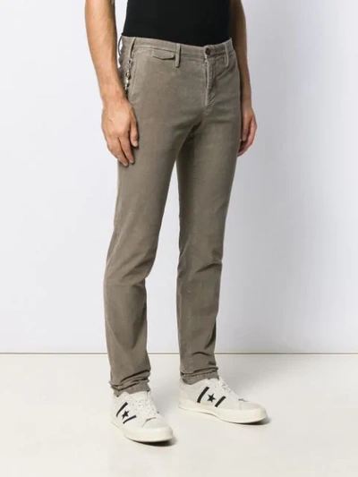 Shop Pt01 Classic Straight-leg Chinos In Grey