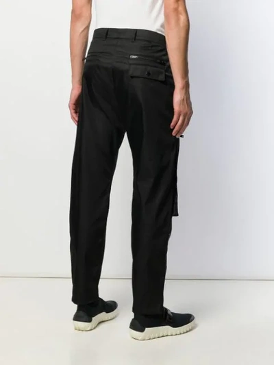 Shop Prada Zip Detailed Trousers In Black
