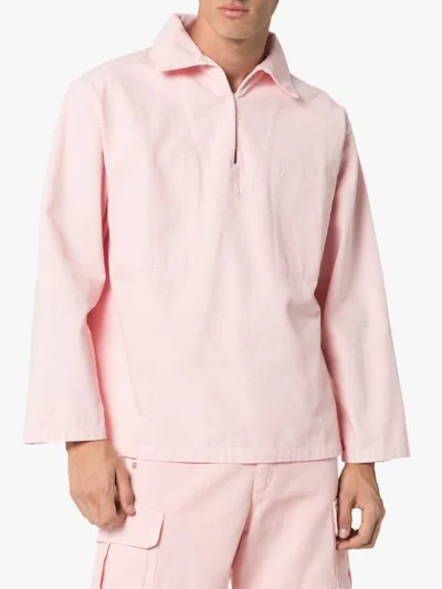 Shop Jacquemus Le Marin Long-sleeve Top In Pink