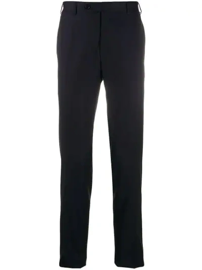 Shop Canali Slim Fit Trousers In Blue