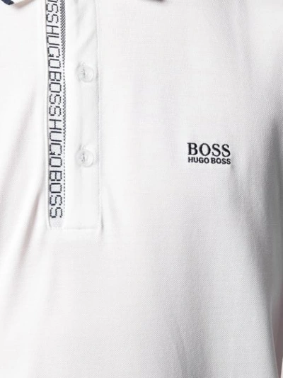 Shop Hugo Boss Chest Logo Polo Shirt In White