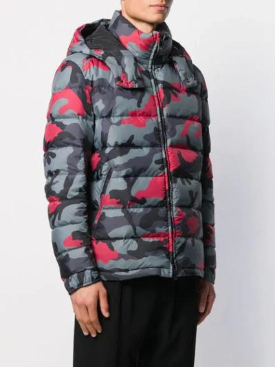 Shop Valentino Camouflage Print Puffer Jacket In Ku8