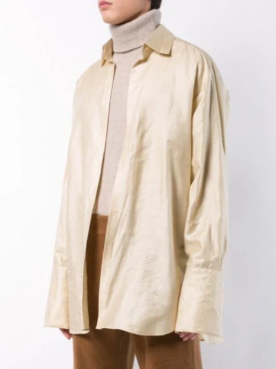 Shop Ludovic De Saint Sernin Puff Sleeve Shirt - Neutrals