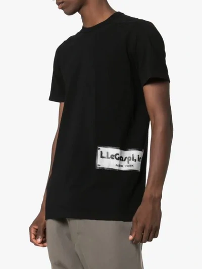 Shop Rick Owens Legaspi Ink Patch T-shirt In Black