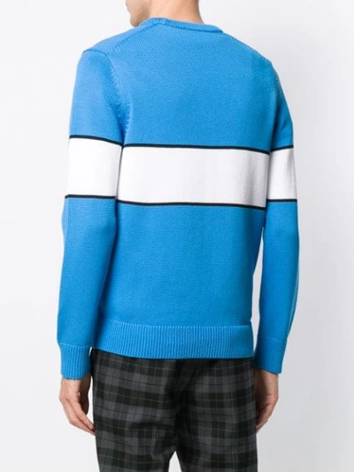 Shop Givenchy Reverse Logo Sweater In Blue