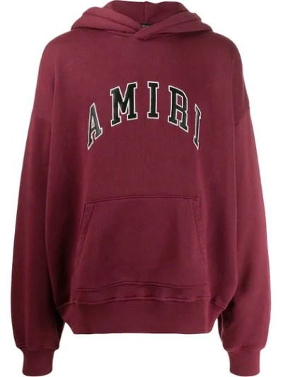 AMIRI LOGO PATCH HOODIE - 红色