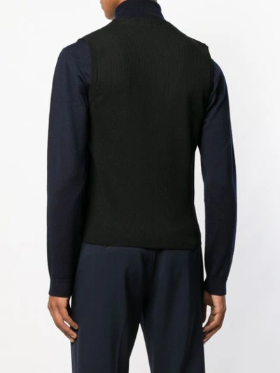 Shop Lardini Classic Buttoned Vest - Black