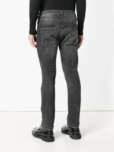 Shop Philipp Plein Distressed Skinny Jeans - Grey
