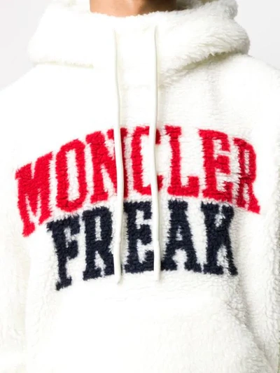 Moncler Front Logo Hoodie In White | ModeSens