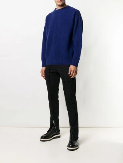 Shop Zucca Mock Neck Sweater - Blue