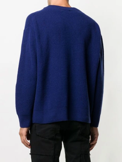 Shop Zucca Mock Neck Sweater - Blue