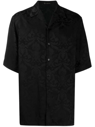 Shop Versace Barocco Print Shirt In Black