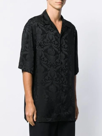 Shop Versace Barocco Print Shirt In Black
