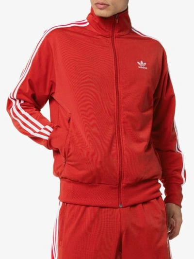 Shop Adidas Originals Firebird Track Jacket In Red