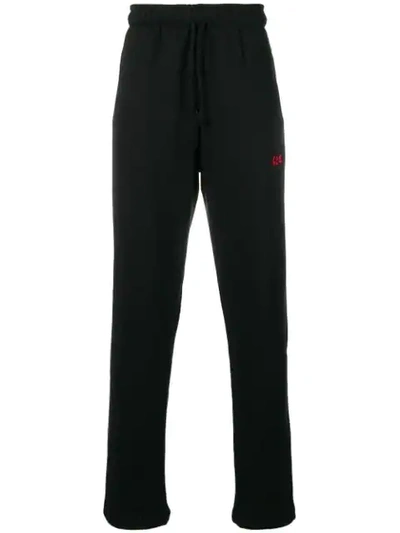 Shop 424 Embroidered Joggers In Black