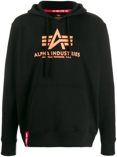 Shop Alpha Industries Basic Hoody In Black