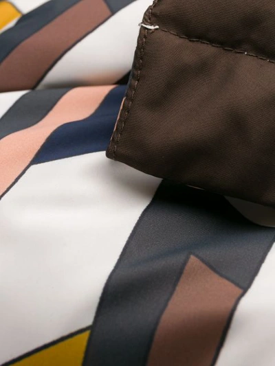 FENDI GEOMETRIC PATTERN PADDED JACKET - 白色