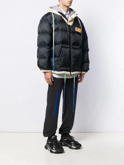 OFF-WHITE PADDED PUFFER JACKET - 蓝色