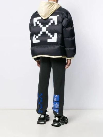 OFF-WHITE PADDED PUFFER JACKET - 蓝色