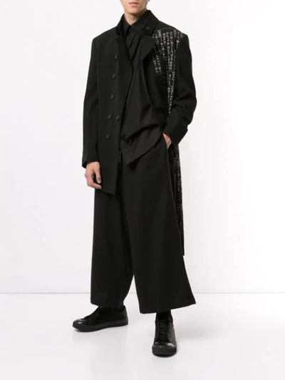 Shop Yohji Yamamoto Asymmetric Jacket In Black