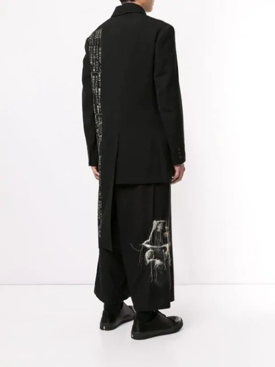 Shop Yohji Yamamoto Asymmetric Jacket In Black
