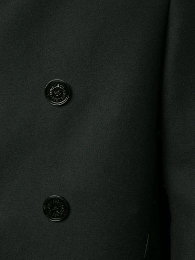 Shop Loveless Double Breasted Coat In Black