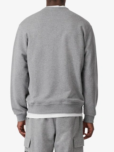 Shop Burberry Monogram Motif Sweatshirt In Grey