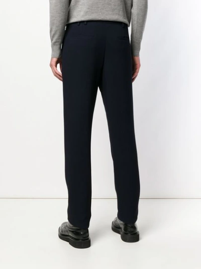 Shop Giorgio Armani Tailored Trousers In Blue