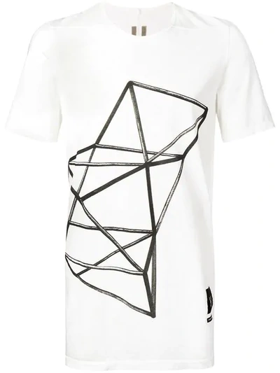 Shop Rick Owens Drkshdw T-shirt Mit Illustrations-print In White