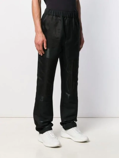 Shop Fendi Slip Pocket Joggers In Black