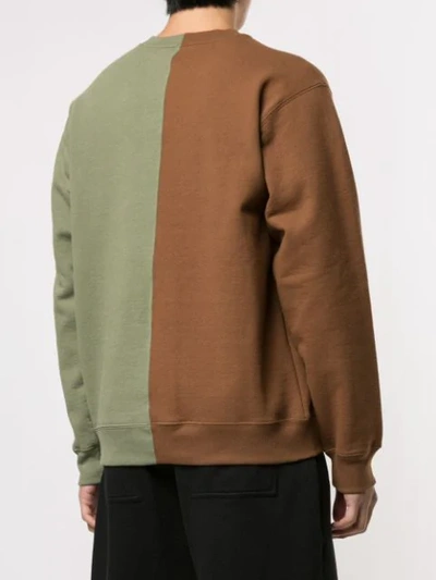 Supreme Split Crew Neck Sweatshirt In Brown | ModeSens