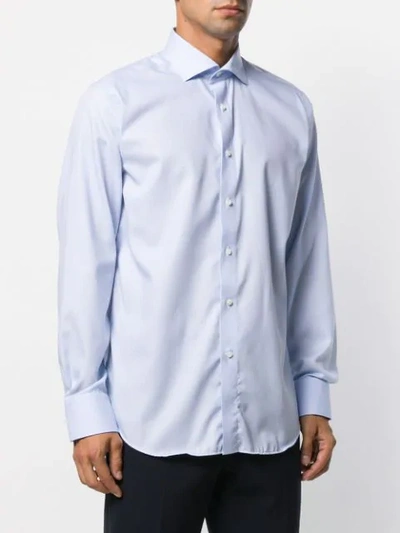 Shop Canali Longsleeved Shirt In Blue