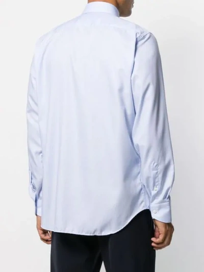 Shop Canali Longsleeved Shirt In Blue