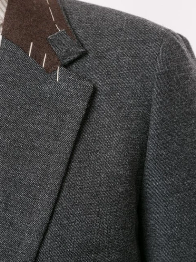 Shop Kolor Stitch Detail Suit Jacket In Grey