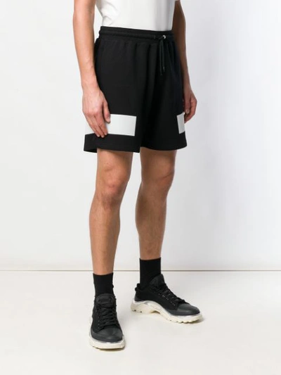 Shop Givenchy Contrast Print Shorts In Black