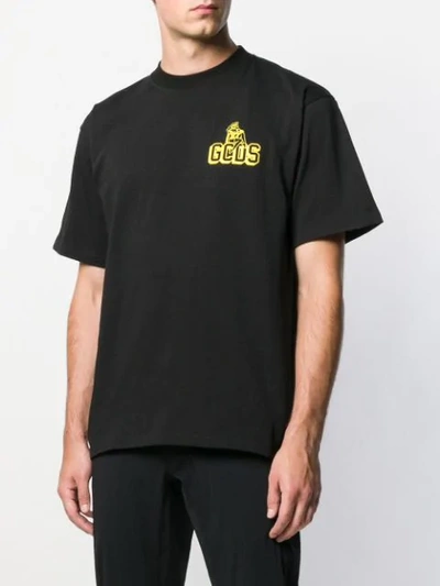 Gcds Logo Print T-shirt In Black