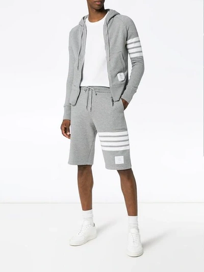 Shop Thom Browne Engineered 4-bar Shorts - Grey