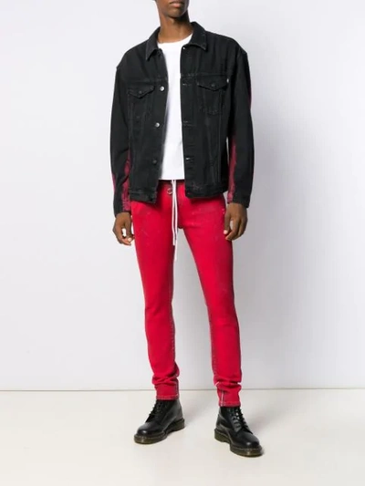 Shop Off-white Tie Belt Detailed Skinny Jeans In Red